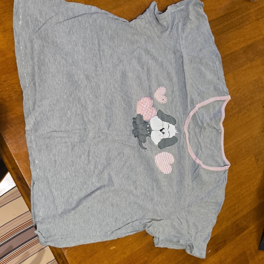 Gray and Pink Kids Shirt with Cute Graphic